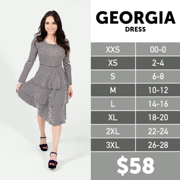 Gently Used - LulaRoe Georgia Long Sleeve Dress (M) - Picture 5 of 5